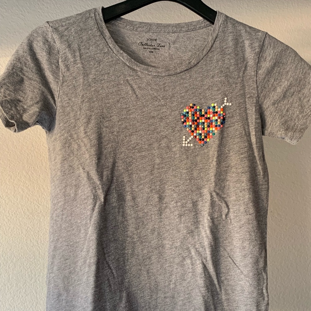 J. Crew Gray T-shirt, Size XXS